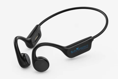 Black SubMergence X7S bone-conduction headset on a white background